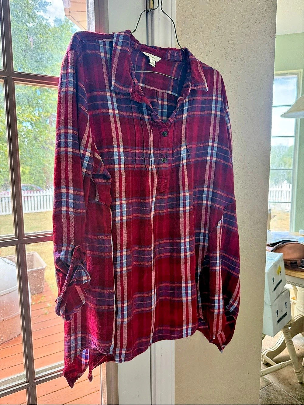 EST. 1946 Plaid Button Down Shirt Red & Blue XL Like New